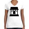 Women's Fine Jersey V-Neck Tee Thumbnail