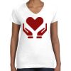 Women's Fine Jersey V-Neck Tee Thumbnail