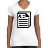 Women's Fine Jersey V-Neck Tee Thumbnail