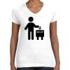 Women's Fine Jersey V-Neck Tee Thumbnail