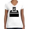 Women's Fine Jersey V-Neck Tee Thumbnail