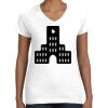 Women's Fine Jersey V-Neck Tee Thumbnail
