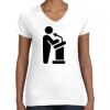 Women's Fine Jersey V-Neck Tee Thumbnail