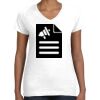 Women's Fine Jersey V-Neck Tee Thumbnail