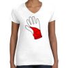 Women's Fine Jersey V-Neck Tee Thumbnail