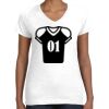 Women's Fine Jersey V-Neck Tee Thumbnail
