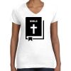 Women's Fine Jersey V-Neck Tee Thumbnail