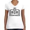 Women's Fine Jersey V-Neck Tee Thumbnail