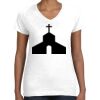 Women's Fine Jersey V-Neck Tee Thumbnail