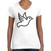 Women's Fine Jersey V-Neck Tee Thumbnail
