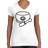 Women's Fine Jersey V-Neck Tee Thumbnail