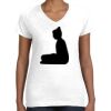 Women's Fine Jersey V-Neck Tee Thumbnail