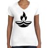 Women's Fine Jersey V-Neck Tee Thumbnail