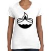 Women's Fine Jersey V-Neck Tee Thumbnail