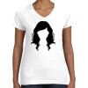 Women's Fine Jersey V-Neck Tee Thumbnail