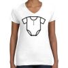 Women's Fine Jersey V-Neck Tee Thumbnail