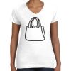Women's Fine Jersey V-Neck Tee Thumbnail