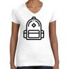 Women's Fine Jersey V-Neck Tee Thumbnail