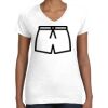 Women's Fine Jersey V-Neck Tee Thumbnail