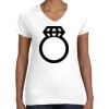 Women's Fine Jersey V-Neck Tee Thumbnail