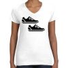 Women's Fine Jersey V-Neck Tee Thumbnail