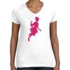 Women's Fine Jersey V-Neck Tee Thumbnail