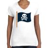 Women's Fine Jersey V-Neck Tee Thumbnail