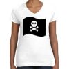Women's Fine Jersey V-Neck Tee Thumbnail