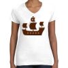 Women's Fine Jersey V-Neck Tee Thumbnail