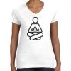 Women's Fine Jersey V-Neck Tee Thumbnail