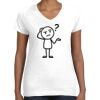 Women's Fine Jersey V-Neck Tee Thumbnail