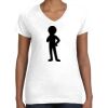 Women's Fine Jersey V-Neck Tee Thumbnail