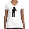 Women's Fine Jersey V-Neck Tee Thumbnail