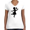 Women's Fine Jersey V-Neck Tee Thumbnail