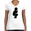 Women's Fine Jersey V-Neck Tee Thumbnail