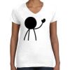 Women's Fine Jersey V-Neck Tee Thumbnail