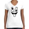 Women's Fine Jersey V-Neck Tee Thumbnail