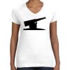 Women's Fine Jersey V-Neck Tee Thumbnail