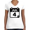 Women's Fine Jersey V-Neck Tee Thumbnail