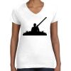 Women's Fine Jersey V-Neck Tee Thumbnail