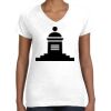 Women's Fine Jersey V-Neck Tee Thumbnail