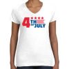 Women's Fine Jersey V-Neck Tee Thumbnail