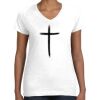Women's Fine Jersey V-Neck Tee Thumbnail