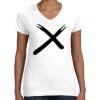 Women's Fine Jersey V-Neck Tee Thumbnail